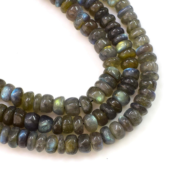 Natural Labradorite Beads / Rondelle Shape Labradorite Beads / Faceted Labradorite Gemstone Beads
