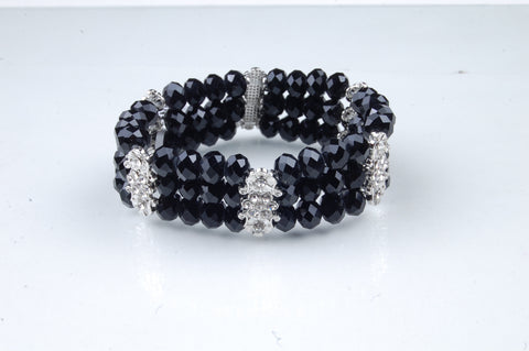 N-205: Crystal Flower Bar Bracelet