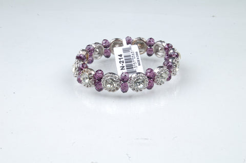 N-214: Crystal Daisy Studded Bracelet