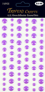 Enamel Dots Stickers - 6-10mm - Lavender