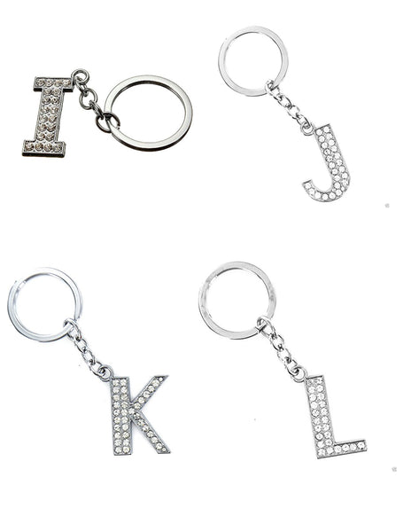 A-Z Rhinestone Bling Crystal Alphabet Letters, Lovers Key-Chains Rhinestone Crystal Handbags Charms