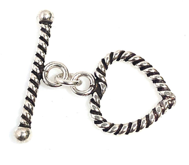 92.5 Sterling Silver Toggle Clasp, 18 mm Silver Toggle Clasp Connector