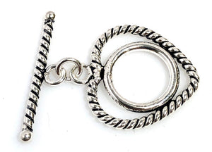 92.5 Sterling Silver Toggle Clasp, 25 mm Sterling Silver Clasp Connector