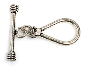 92.5 Sterling Silver Toggle Clasp, Sterling Silver 20 mm Clasp Connector, Solid Sterling Silver Toggle Clasp