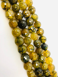 Natural Yellow Indian Agate Beads, Agate Smooth Beads, Round Shape Agate Beads