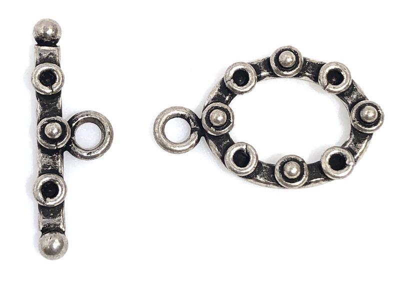 92.5 Sterling Silver Toggle Clasp, Solid Sterling Silver 20 mm Toggle Clasp Connector