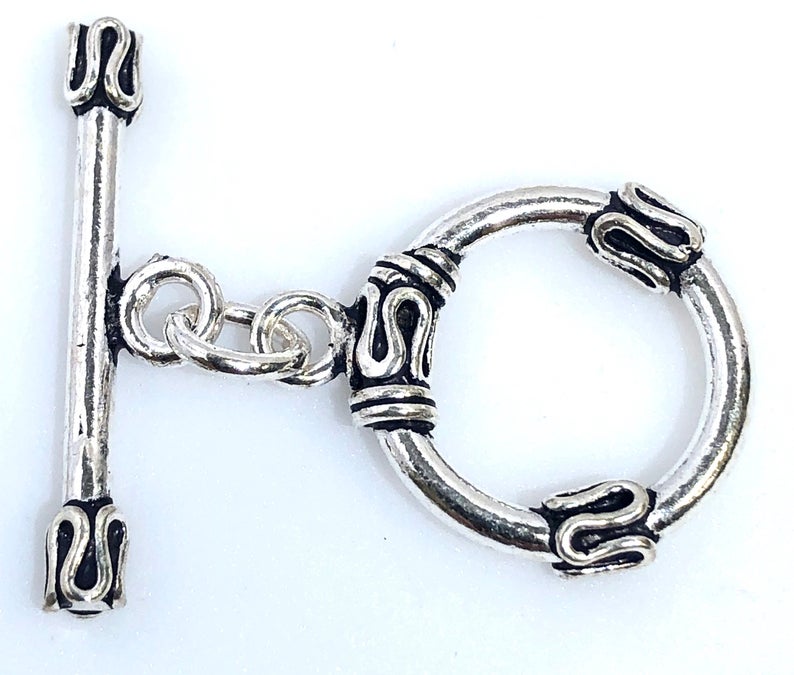 92.5 Sterling Silver Toggle Clasp, 22 mm Solid Sterling Silver Toggle Clasp Connector