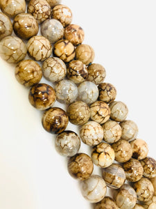 Natural Brown Indian Agate Beads, Agate Smooth Beads, Round Shape Beads