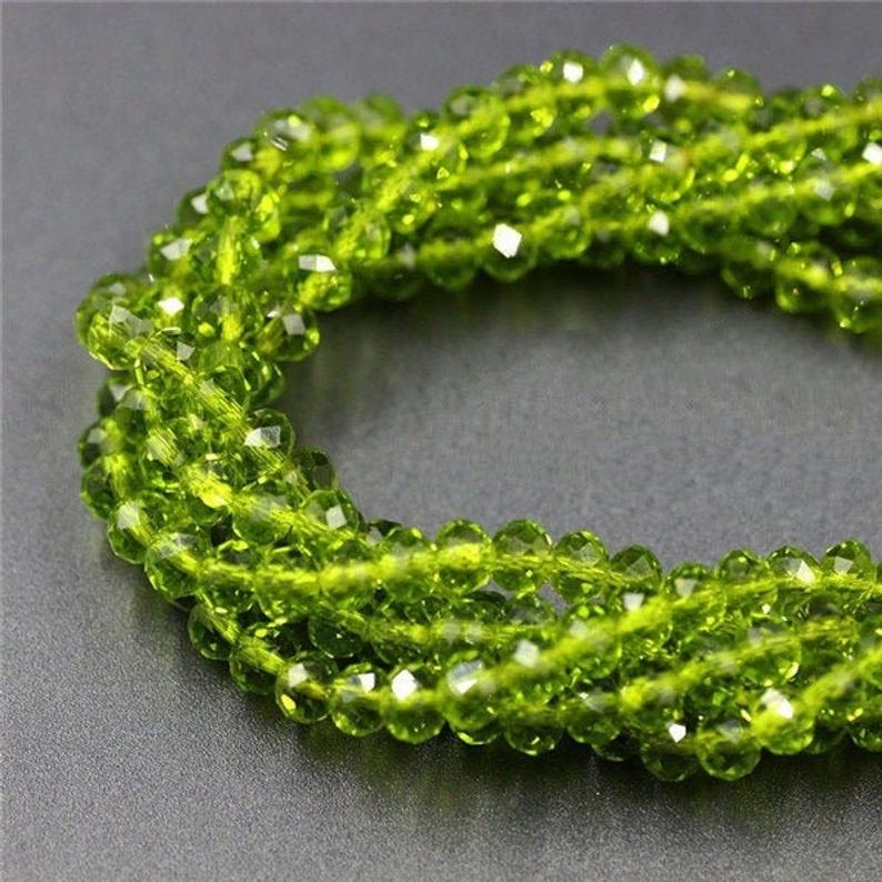 Crystal Beads, Crystal Rondelle Olive 6mm 6 Strands Beads