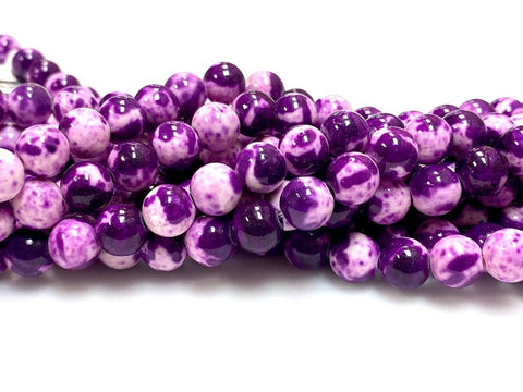 Natural Rain Jasper Beads, Round 8mm Faceted Jasper Beads