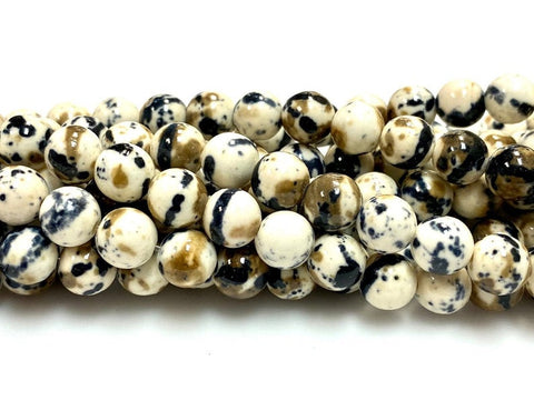 Natural Rain Jasper Beads, Round 8mm Faceted Jasper Beads