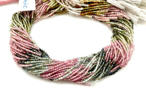 Natural Multicolor Tourmaline Beads Strands