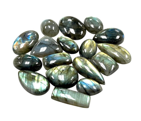 Labradorite Gemstone Cabochon Lot 500 Carat, Wholesale Labradorite Natural Gemstone Mixed Shape Flashy Lot for Healing Energy 20-40mm LOT-7