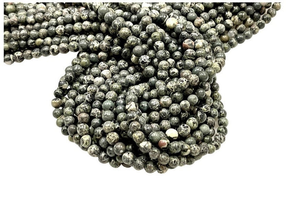 Imperial Jasper Dark Green Jasper Gemstone Beads - Round Shape Beads Size 6mm  Smooth Gemstone Beads For DIY Jewelry Making