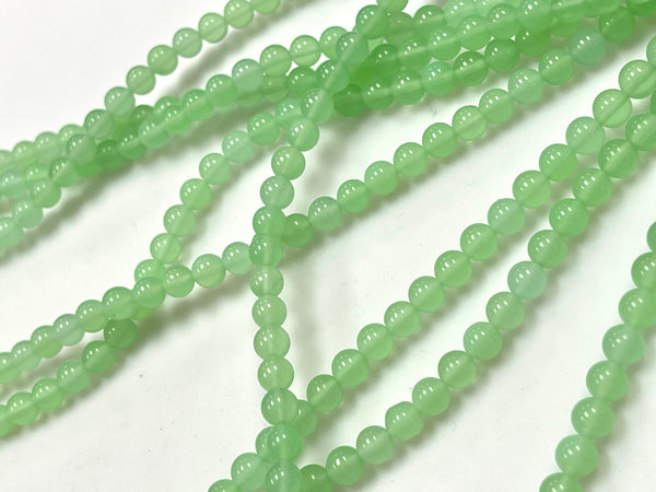 Green Chalcedony Gemstone Beads - Round Shape Beads Size 6mm Gemstone Beads For DIY Jewelry Making, Healing Energy Gemstone Beads