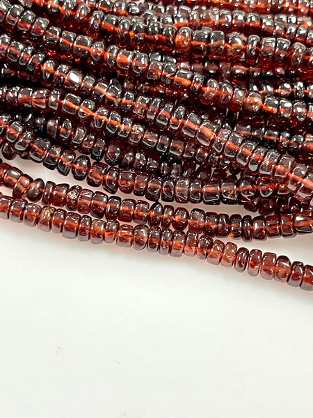 Garnet Natural Gemstone Heishi Disc Shape, Tyre Shape Beads Full Strand Size 6mm Yoga Healing Real Gemstone Beads for DIY Jewelry Making