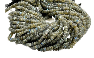 Natural Labradorite Real Gemstone Rondell Shape Beads Strand Size 6mm Full Strand AAA Quality Yoga Healing Real Gemstone Beads