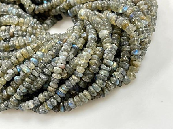 Natural Labradorite Real Gemstone Rondell Shape Beads Strand Size 6mm Full Strand AAA Quality Yoga Healing Real Gemstone Beads