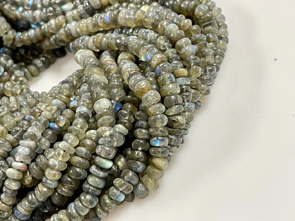 Natural Labradorite Real Gemstone Rondell Shape Beads Strand Size 6mm Full Strand AAA Quality Yoga Healing Real Gemstone Beads