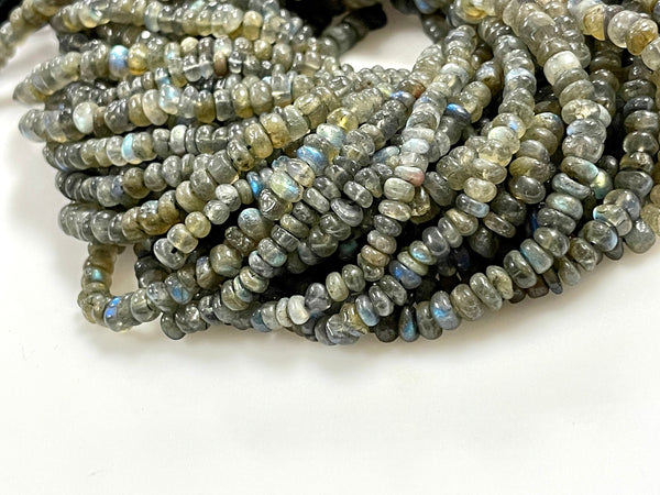 Natural Labradorite Real Gemstone Rondell Shape Beads Strand Size 6mm Full Strand AAA Quality Yoga Healing Real Gemstone Beads