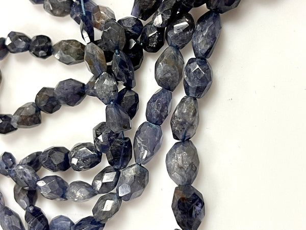 Iolite  Natural Gemstone Faceted Nuggets Shape Beads 15'' Strand Genuine Semi Precious Gemstone Beads