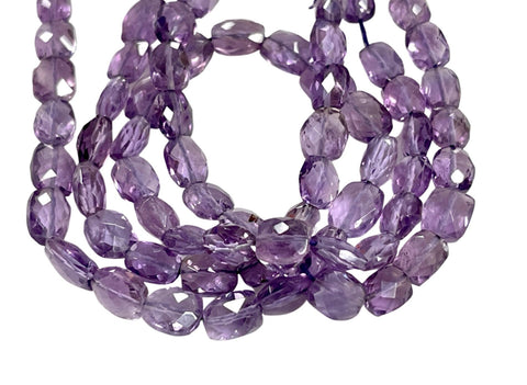 Amethyst Natural Gemstone Faceted Cushion Shape Beads 15'' Strand Genuine Semi Precious Gemstone Beads