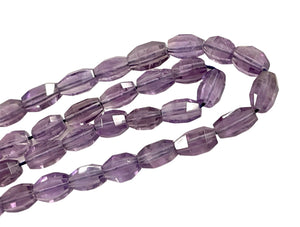 Amethyst Natural Gemstone Faceted Barrel Shape Beads 15'' Strand Genuine Semi Precious Gemstone Beads