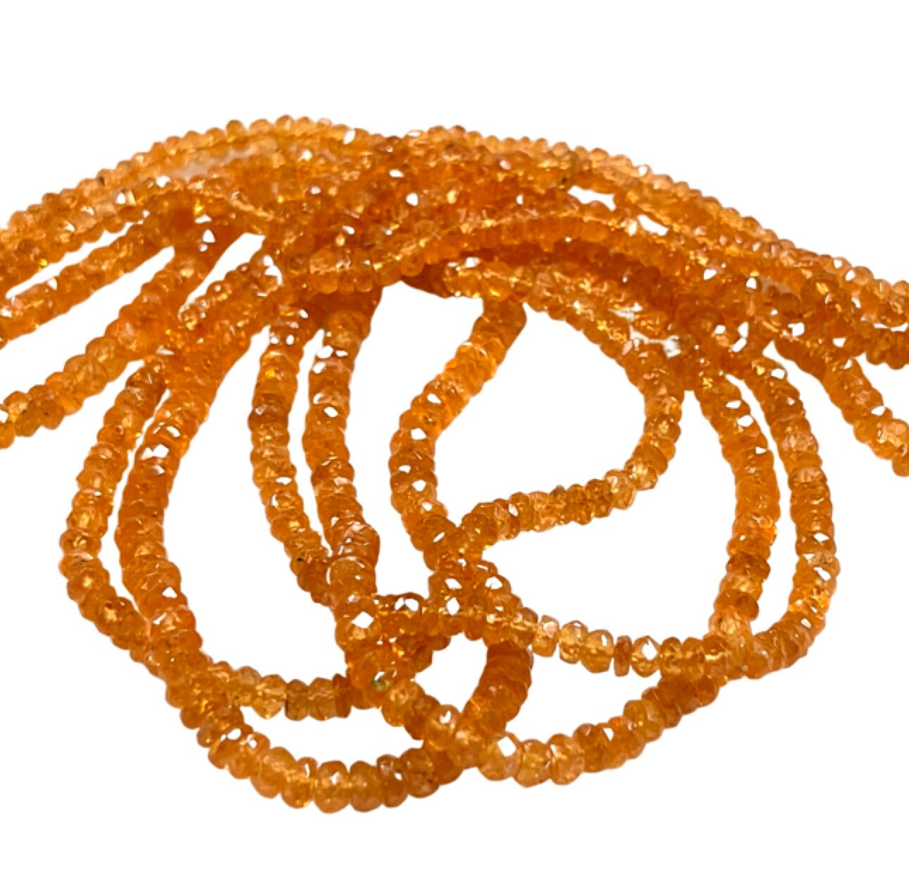 4mm AAA Spessartite Garnet Natural Gemstone Faceted Beads Strand, MandarinOrange Garnet Beads15-16 Inch Long Healing Energy Gemstone Beads