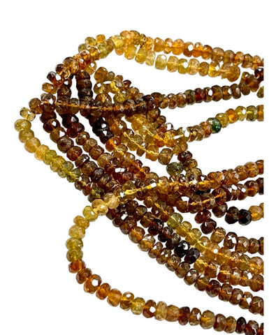 6mm Multi Tone Brown Tourmaline Natural Gemstone Faceted Beads 15-16 Inch Long Healing Energy Gemstone Beads