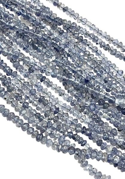 Iolite Natural Gemstone Smooth Rondell Beads Gemstone 15'' Strand 4mm Iolite Semi Precious Gemstone Beads For Jewelry Making Supply