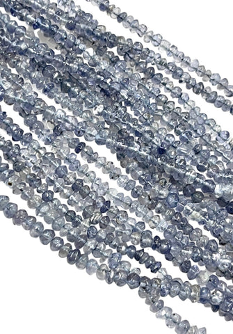 Iolite Natural Gemstone Smooth Rondell Beads Gemstone 15'' Strand 4mm Iolite Semi Precious Gemstone Beads For Jewelry Making Supply