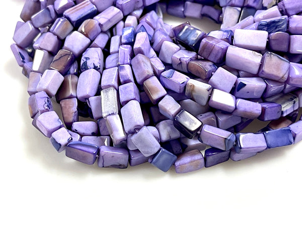 100% All Natural Smooth Purple Opal Gemstone Rectangular Beads Genuine Natural Opal Rectangle Shape Beads For Jewelry Making Beads