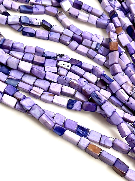 100% All Natural Smooth Purple Opal Gemstone Rectangular Beads Genuine Natural Opal Rectangle Shape Beads For Jewelry Making Beads