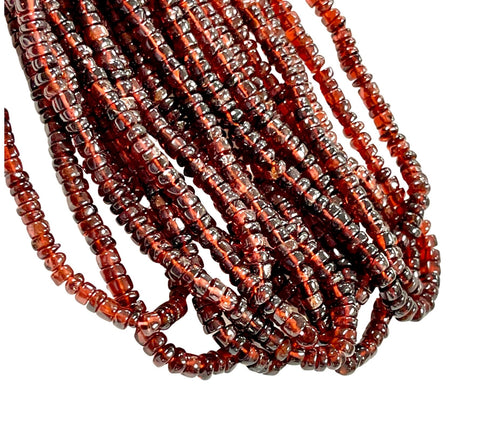 Garnet Natural Gemstone Heishi Disc Shape, Tyre Shape Beads Full Strand Size 6mm Yoga Healing Real Gemstone Beads for DIY Jewelry Making