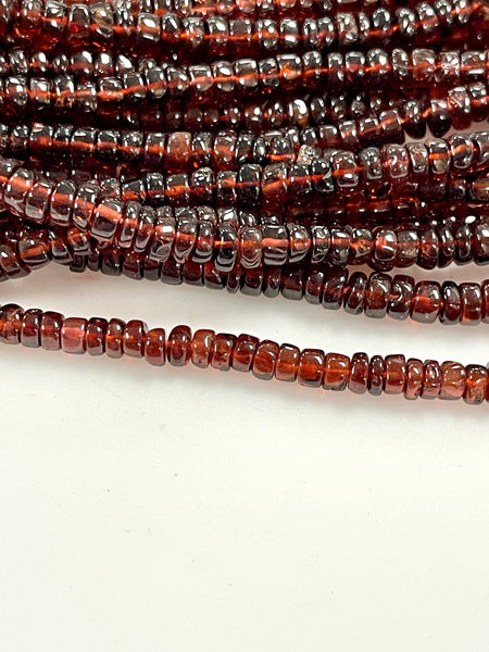 Garnet Natural Gemstone Heishi Disc Shape, Tyre Shape Beads Full Strand Size 6mm Yoga Healing Real Gemstone Beads for DIY Jewelry Making