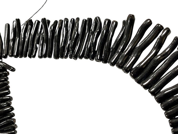 AAA Black Coral Natural Gemstone Branch Beads 60mm-30mm Graduated AAA Quality Full 18 Inch Necklace 80 Branches