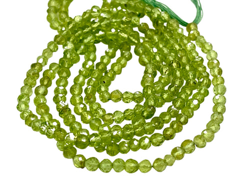 Peridot Natural Gemstone AAA Micro Faceted Round Beads Gemstone 15'' Strand 4mm Peridot Semi Precious Gemstone Beads