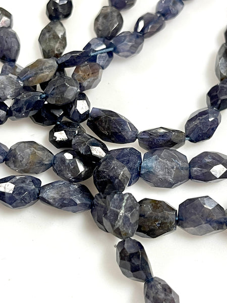 Iolite  Natural Gemstone Faceted Nuggets Shape Beads 15'' Strand Genuine Semi Precious Gemstone Beads