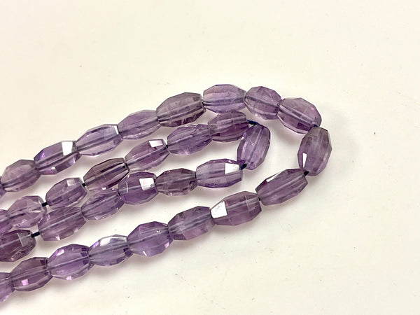 Amethyst Natural Gemstone Faceted Barrel Shape Beads 15'' Strand Genuine Semi Precious Gemstone Beads