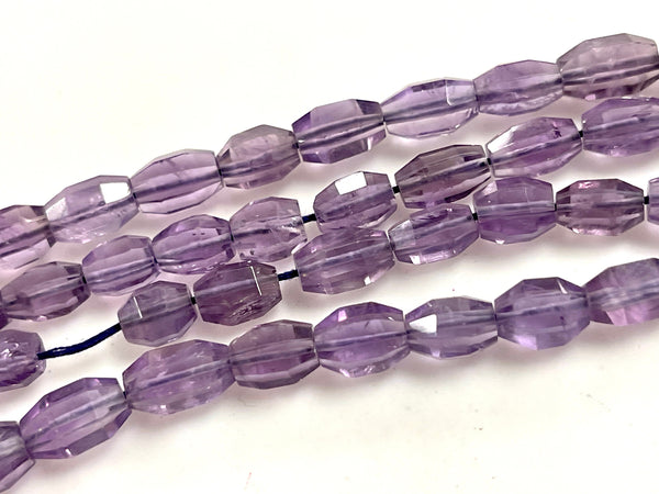 Amethyst Natural Gemstone Faceted Barrel Shape Beads 15'' Strand Genuine Semi Precious Gemstone Beads