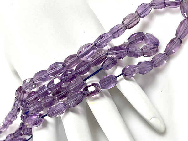 Amethyst Natural Gemstone Faceted Barrel Shape Beads 15'' Strand Genuine Semi Precious Gemstone Beads