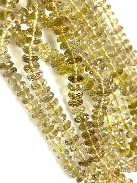 8mm Lemon Citrine Natural Gemstone Faceted Beads Strand, 15-16 Inch Long Healing Energy Gemstone Beads For Jewelry Making