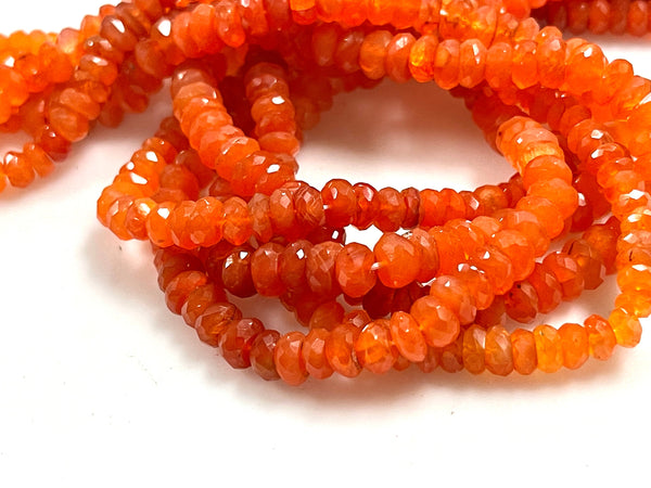 8mm AAA Carnelian Natural Gemstone Faceted Beads Strand, 15-16 Inch Long Healing Energy Gemstone Beads For Jewelry Making