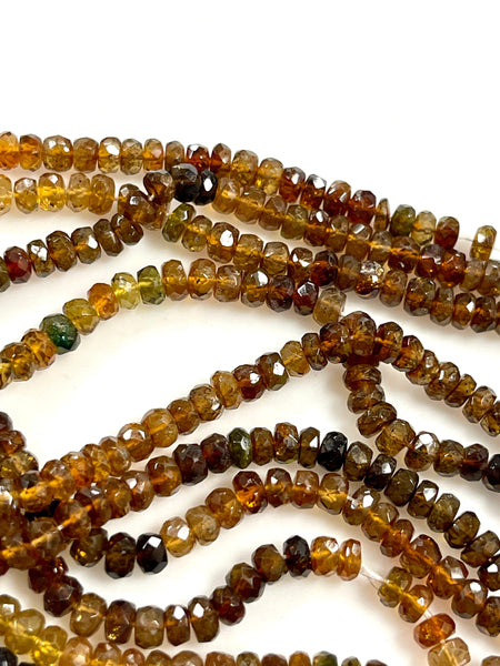 6mm Multi Tone Brown Tourmaline Natural Gemstone Faceted Beads 15-16 Inch Long Healing Energy Gemstone Beads