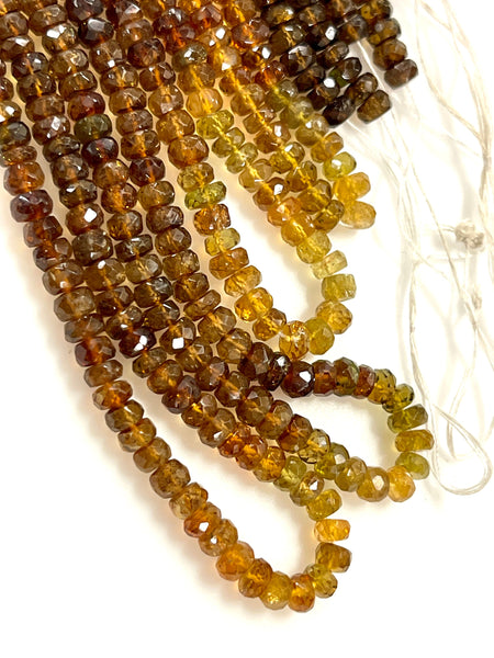 6mm Multi Tone Brown Tourmaline Natural Gemstone Faceted Beads 15-16 Inch Long Healing Energy Gemstone Beads