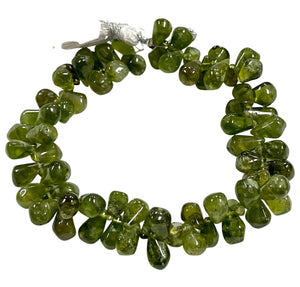 Vasonite Natural Gemstone Tear Drops Briolette Beads Handmade Beads Green Gemstone 10x8mm for Jewelry Making, Healing Energy Gemstone