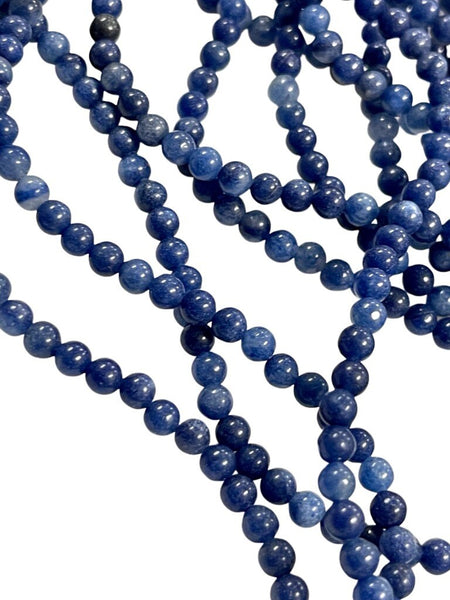 4mm Lapis Gemstone Round Shape Handmade Beads Full Strand 15.5" Long for Healing Energy Yoga Chakra For Jewelry Making