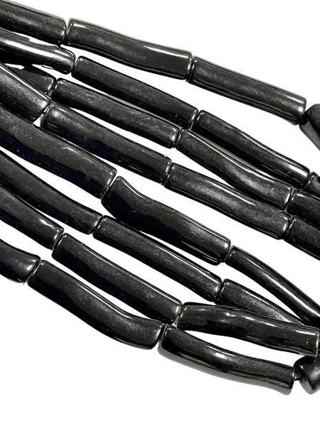 AAA Black Coral Natural Gemstone Brach Tube Shape Beads 45x10mm AAA Quality Full 15.5" Strand Black Coral For DIY Jewelry Making Supply