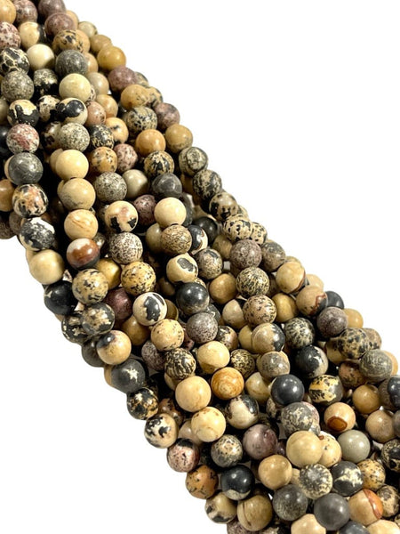 4mm Earth Tone Jasper Natural Gemstone Round Shape Handmade Beads Full Strand 15.5" Long for Healing Energy Yoga Chakra For Jewelry Making