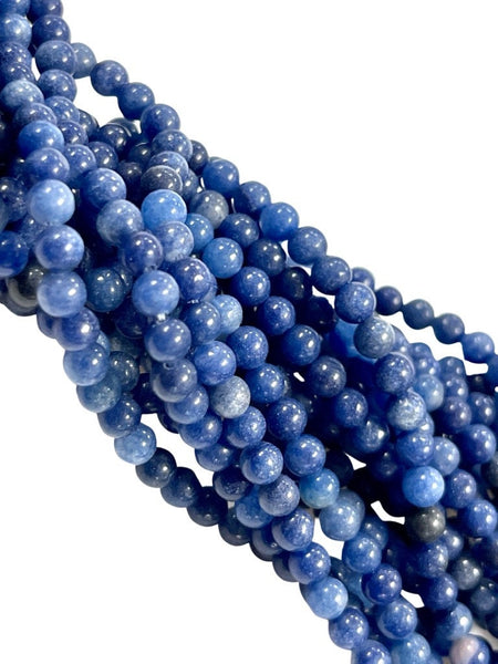 4mm Lapis Gemstone Round Shape Handmade Beads Full Strand 15.5" Long for Healing Energy Yoga Chakra For Jewelry Making